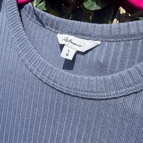 ▪️ 4/$25- Reitmans Blue Ribbed Tank‎ - Picture 2 of 2